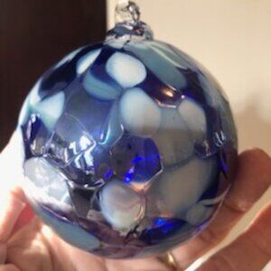 Hand blown Glass Ball by Zorza 3"